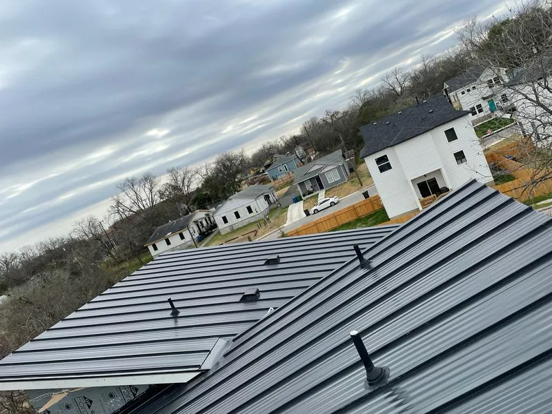 Standing seam metal roof panels with vents for Skylight Repair in Locust